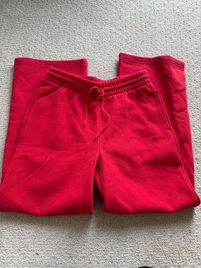 Aritzia Bright Red Jogger Sweatpants